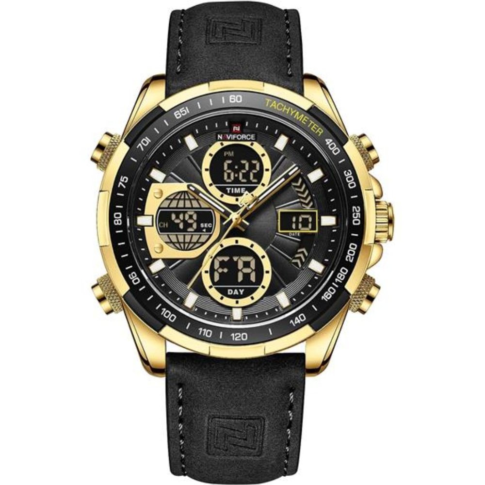 Men's Military Digital Watches Analog Quartz Waterproof Watch Sport Leather